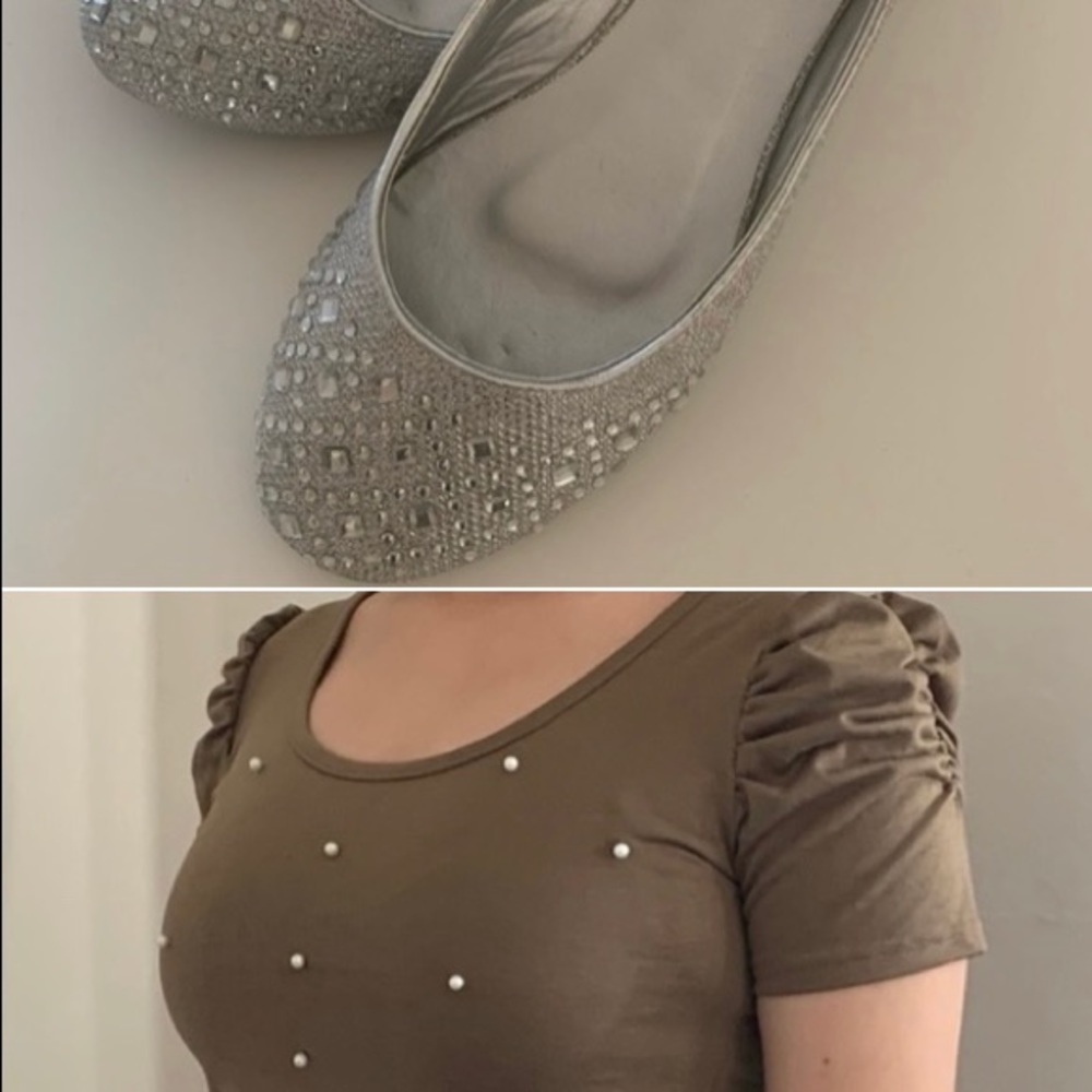 🌼silver flat 2x5$ !!!!😁 top fashion shoe